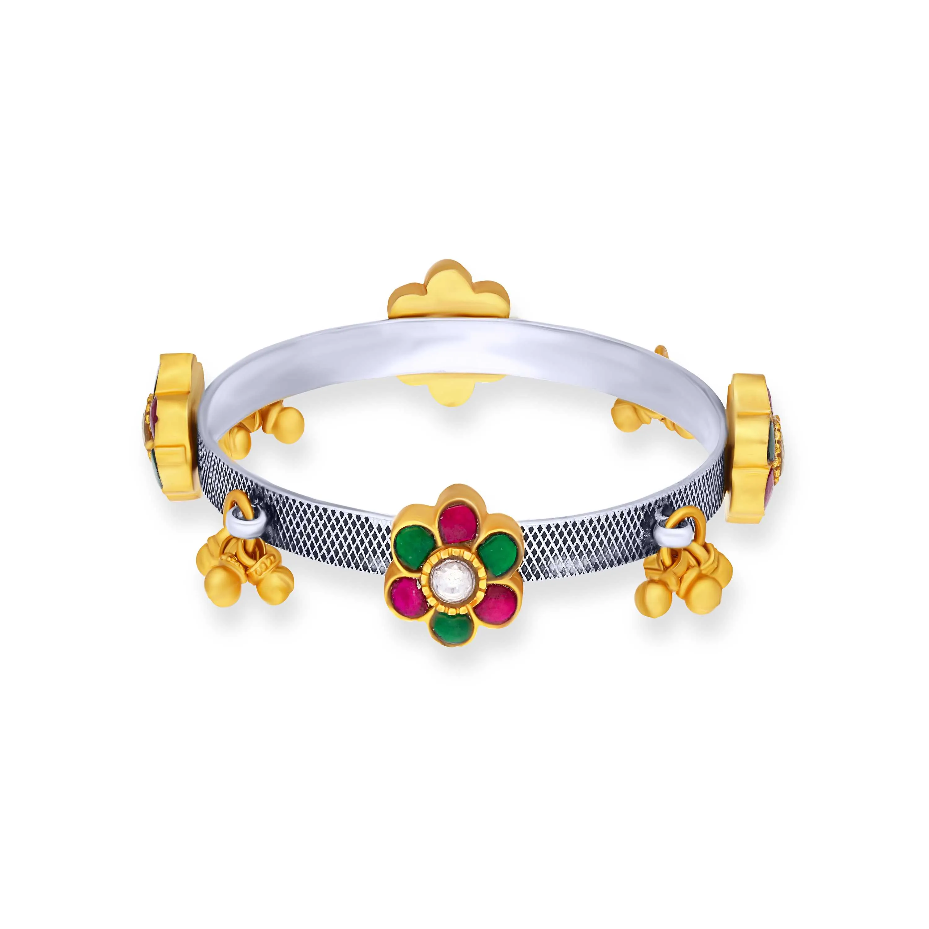 Charming Finely Crafted Silver Party Wear Bangle