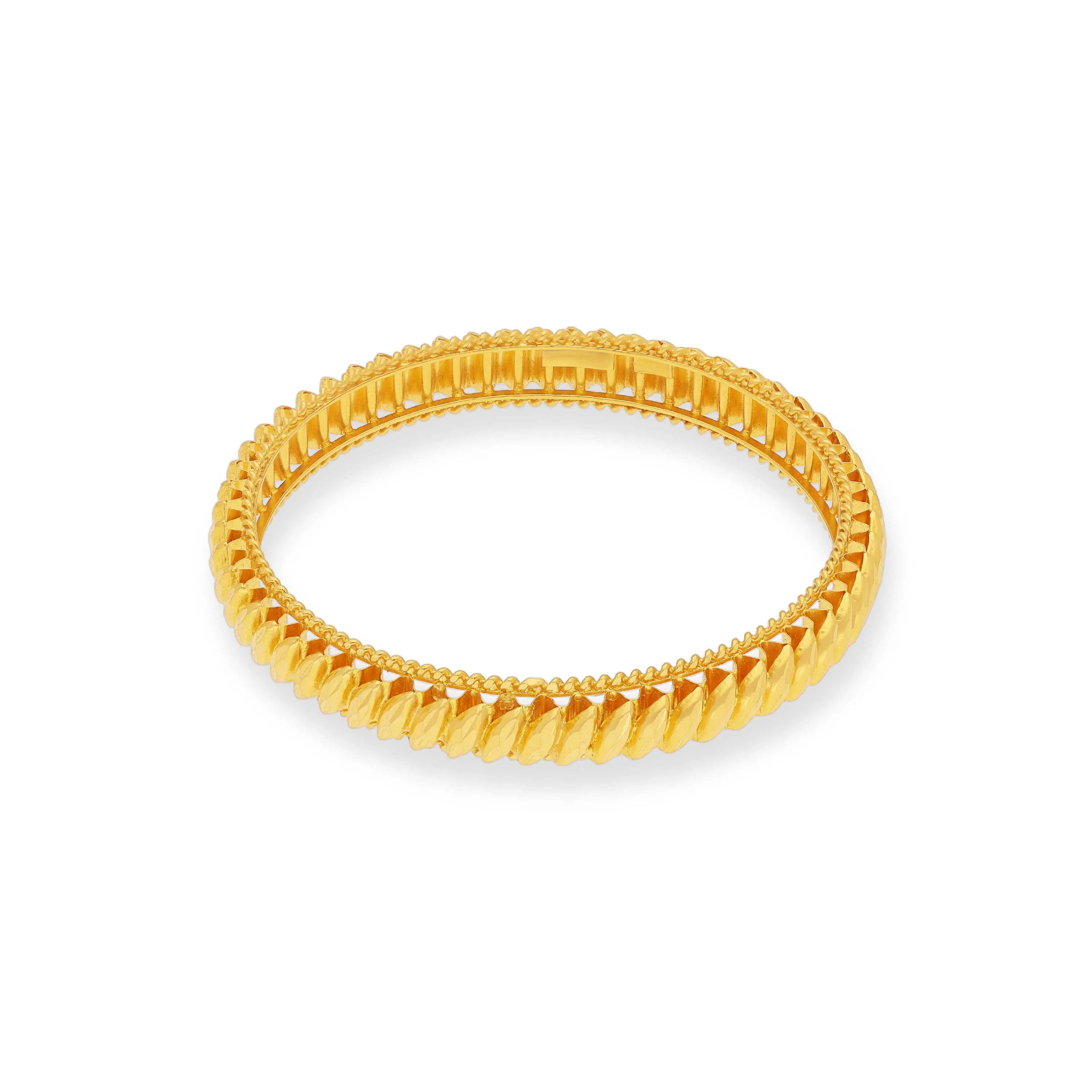 Traditionally Crafted And Detailed 22KT Gold Bangles For Women
