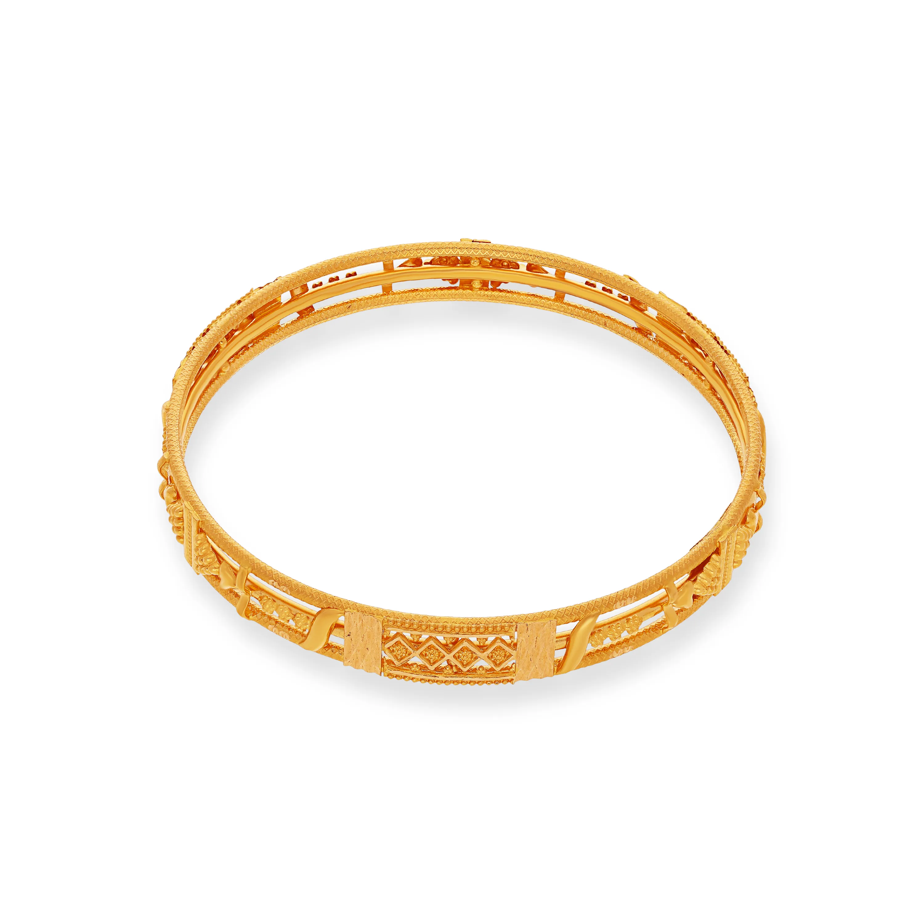 Classic Finely Detailed And Crafted 22KT Gold Bangles