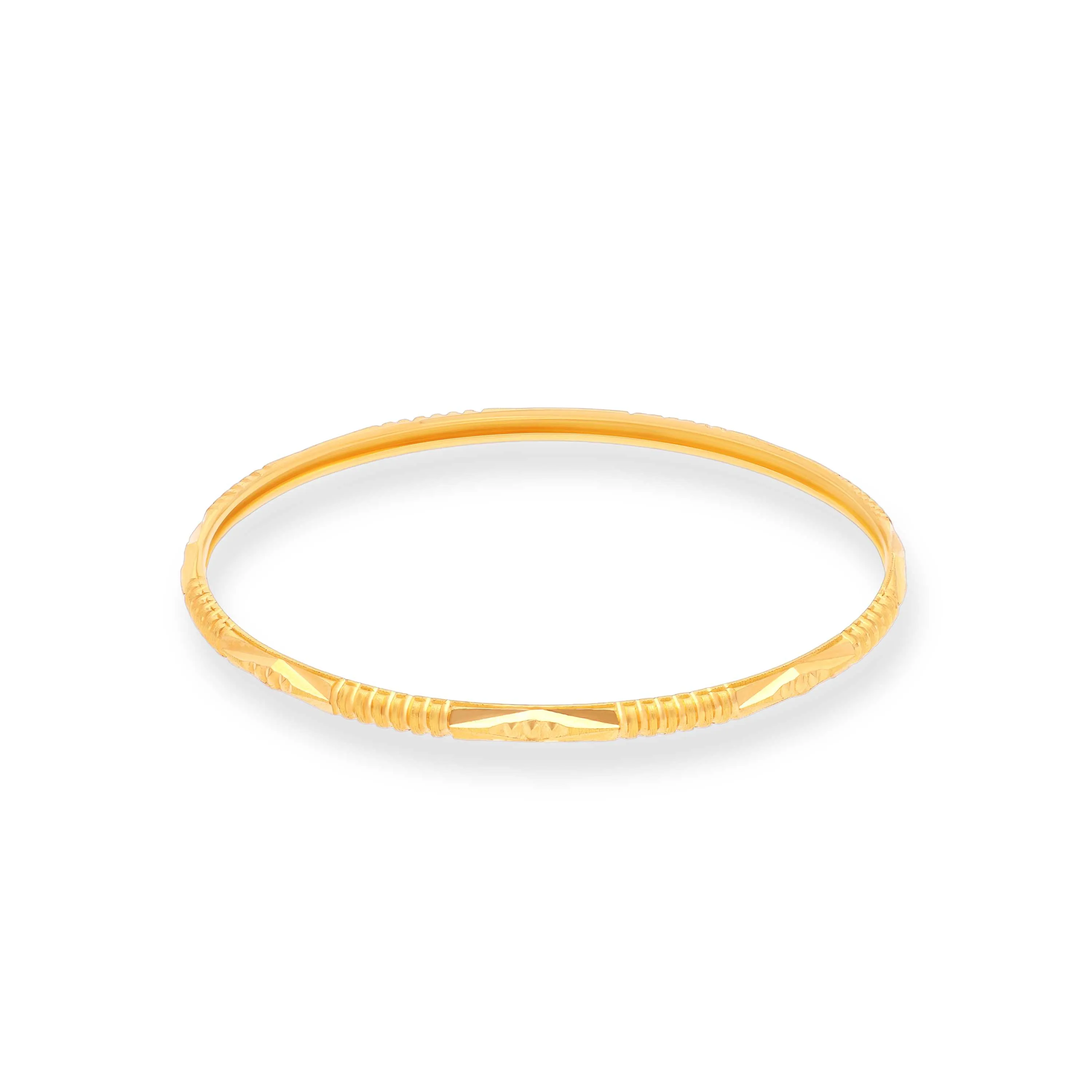 Charmingly Detailed 22KT Gold Casual Wear Bangles