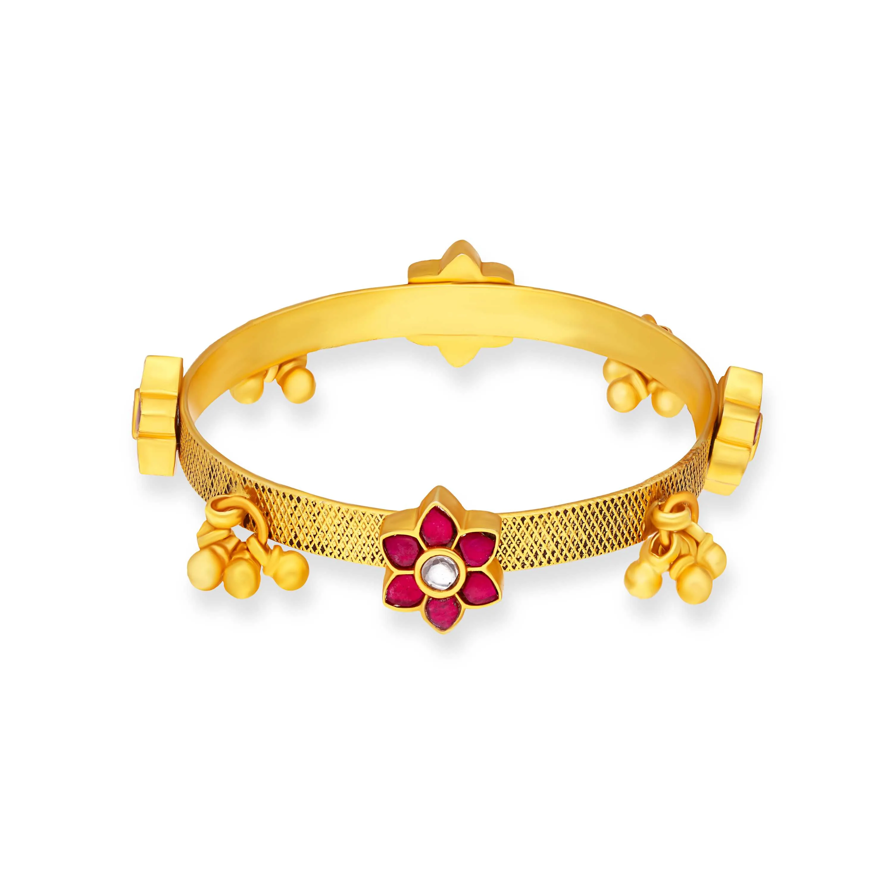 Charming Intricately Detailed Silver Party Wear Bangle
