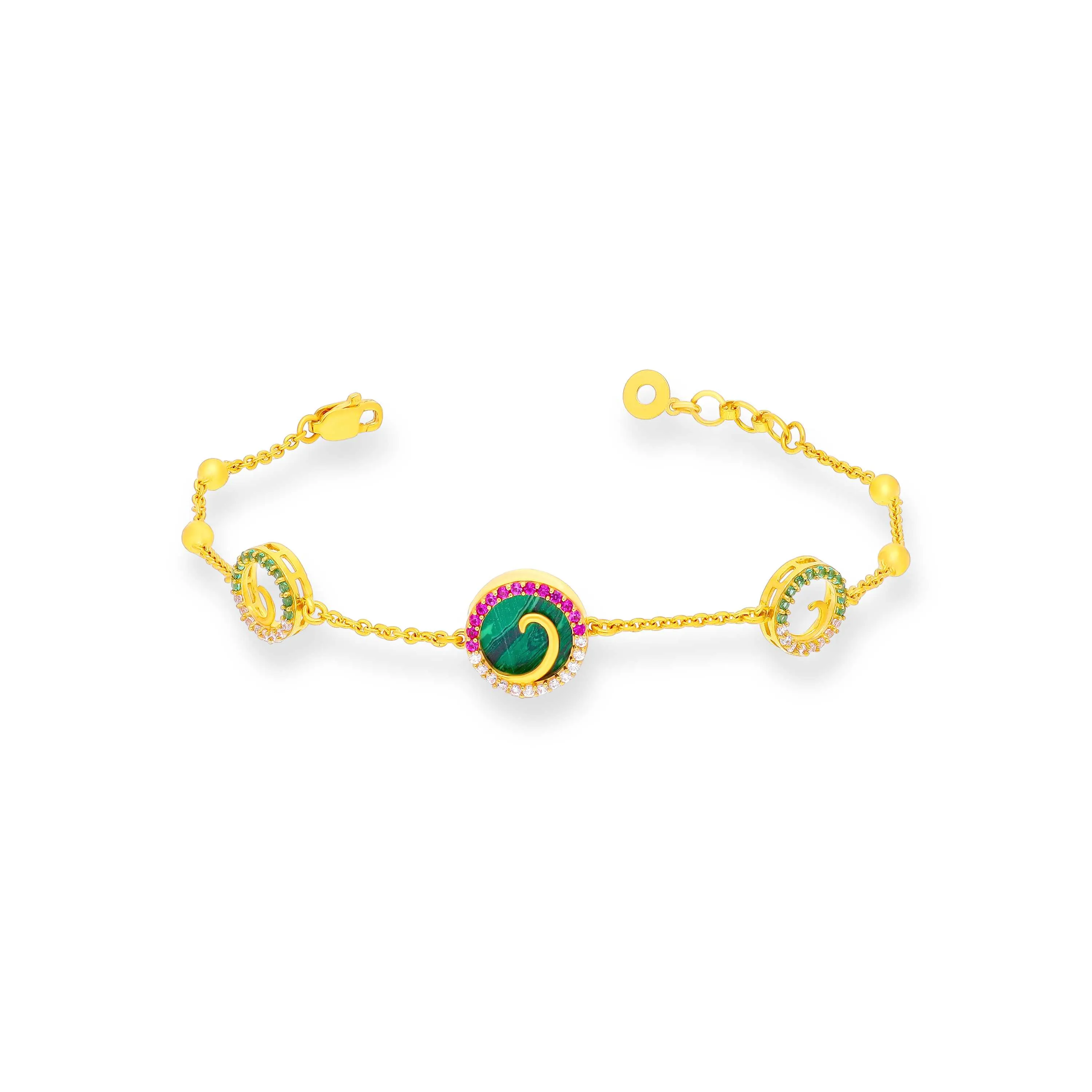 Premium Intricately Studded 22KT Gold Bracelet For Women