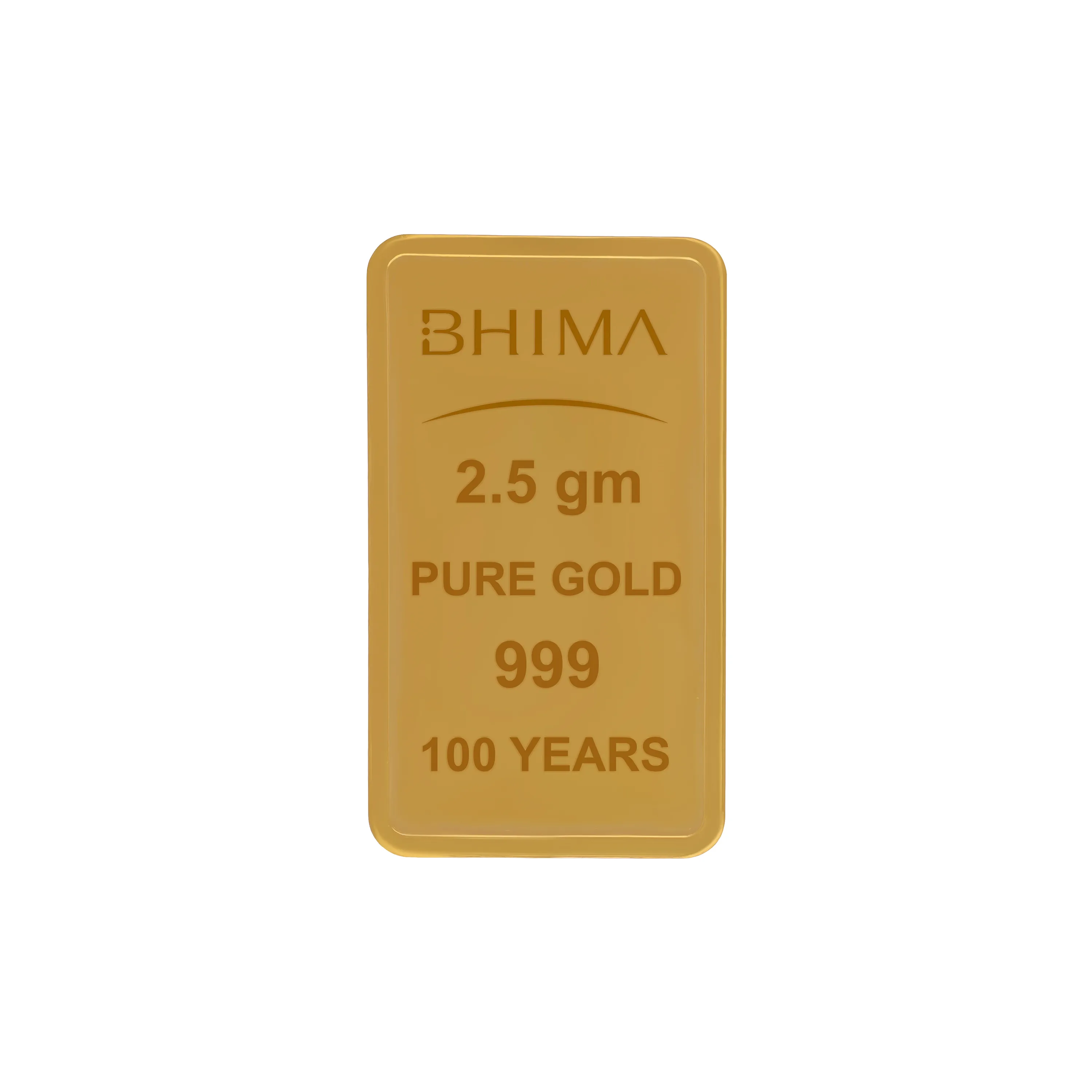 2.5 gms Pure Gold Bar 24KT 999