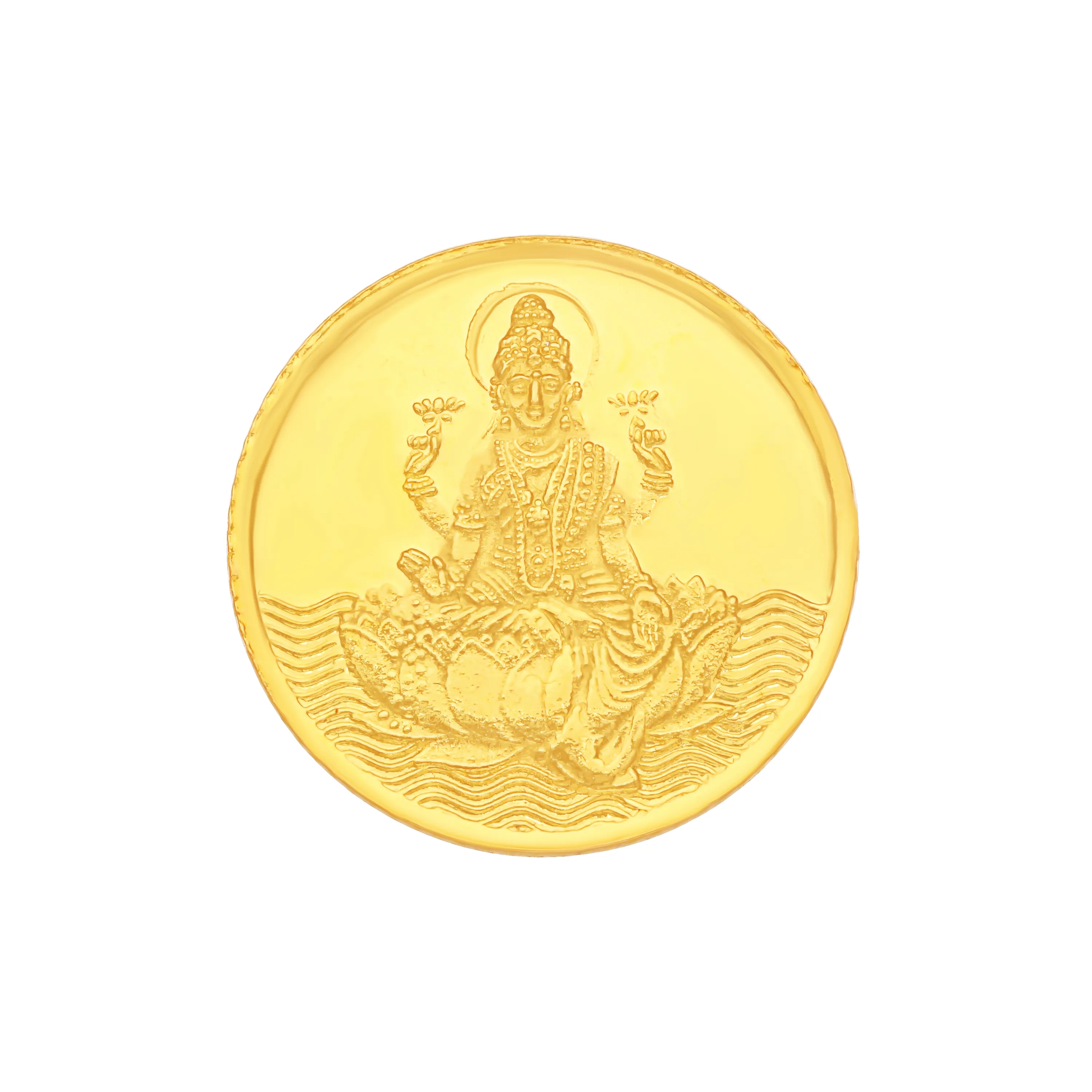 Goddess Lakshmi 22K 916 BIS Hallmarked 1 gm Gold Coin