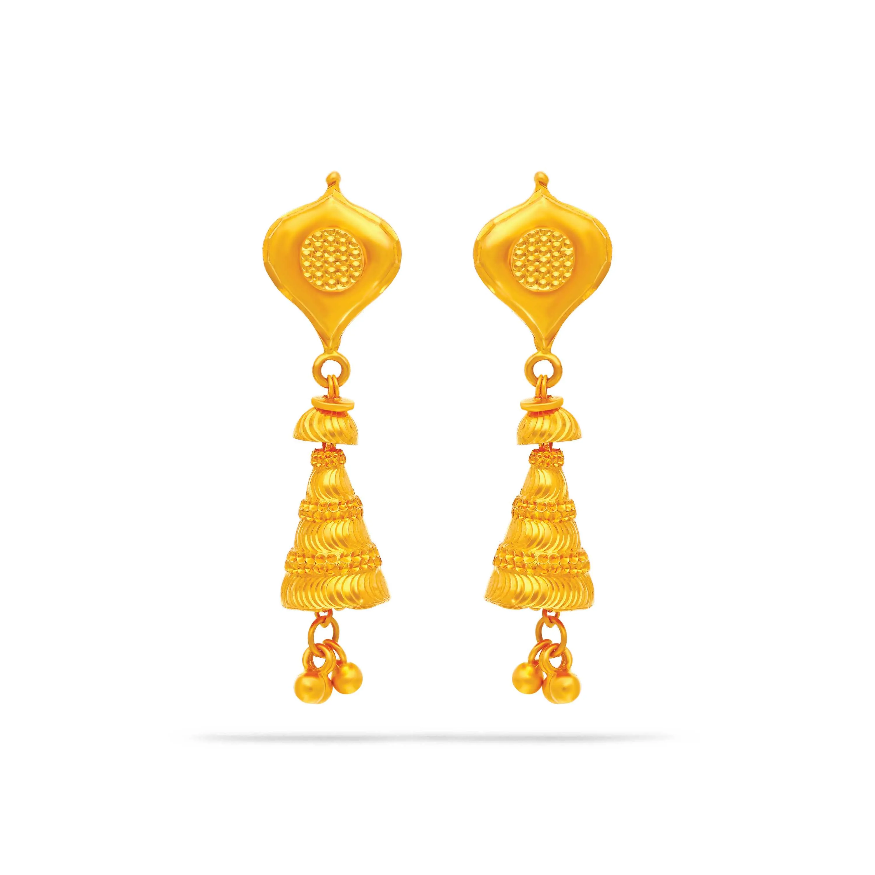 Casual Wear Rajkot Pattern 22KT Gold Drops