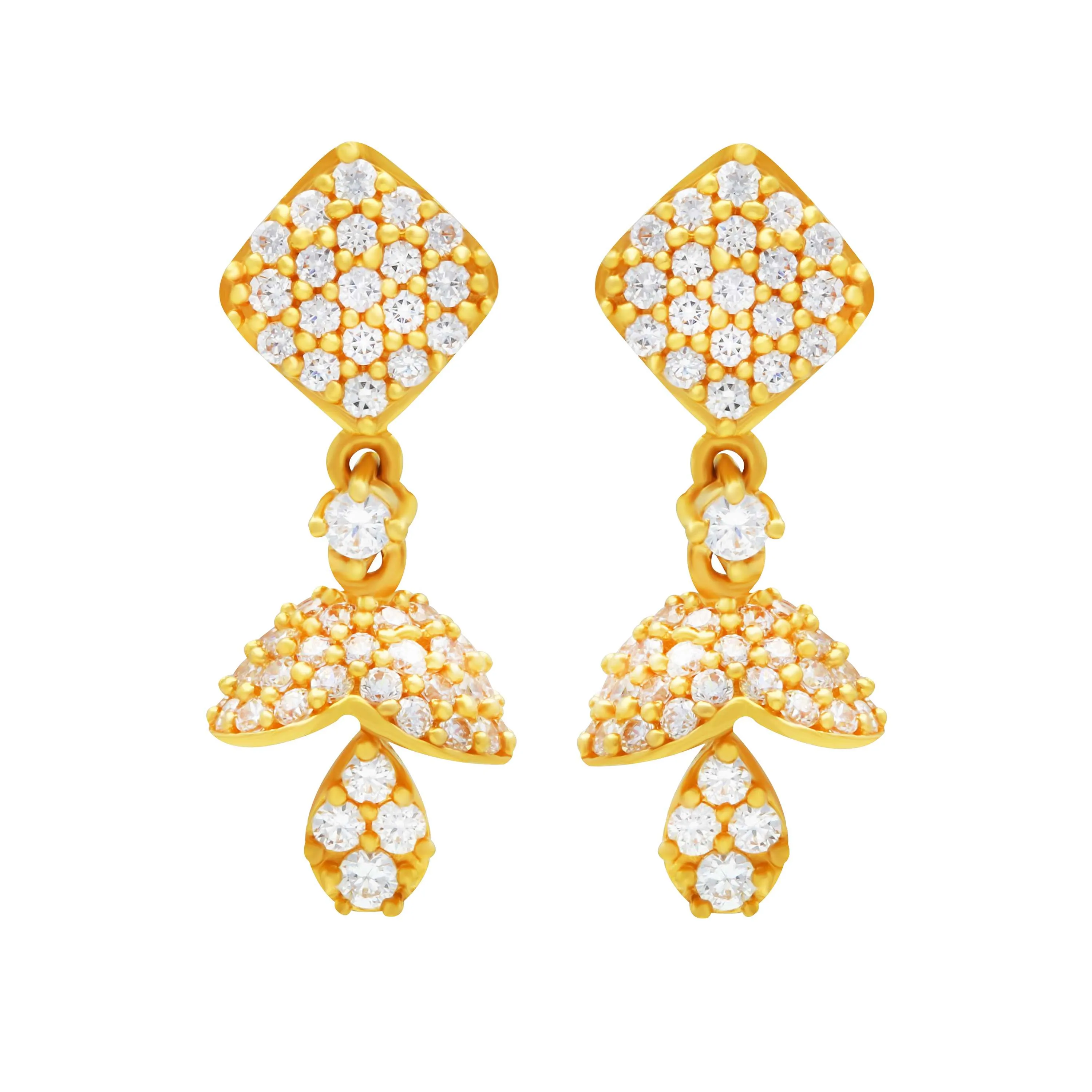 22 KT Yellow Gold Earrings - Women