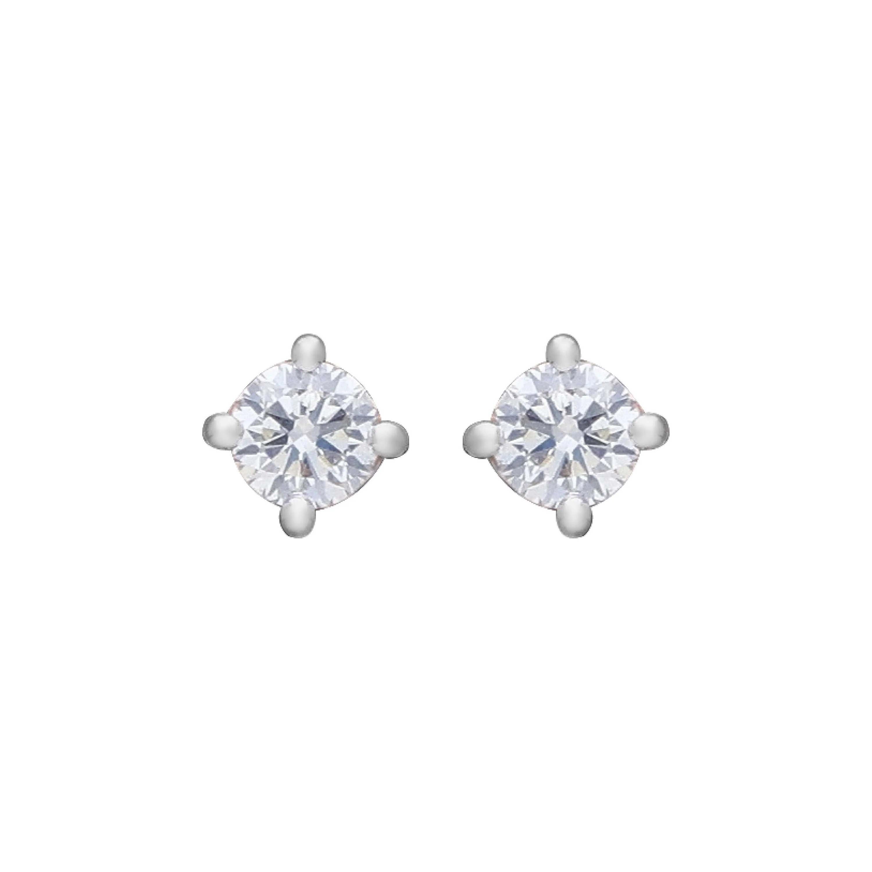 Glistering Party Wear 18KT Diamond Solitaire Studs