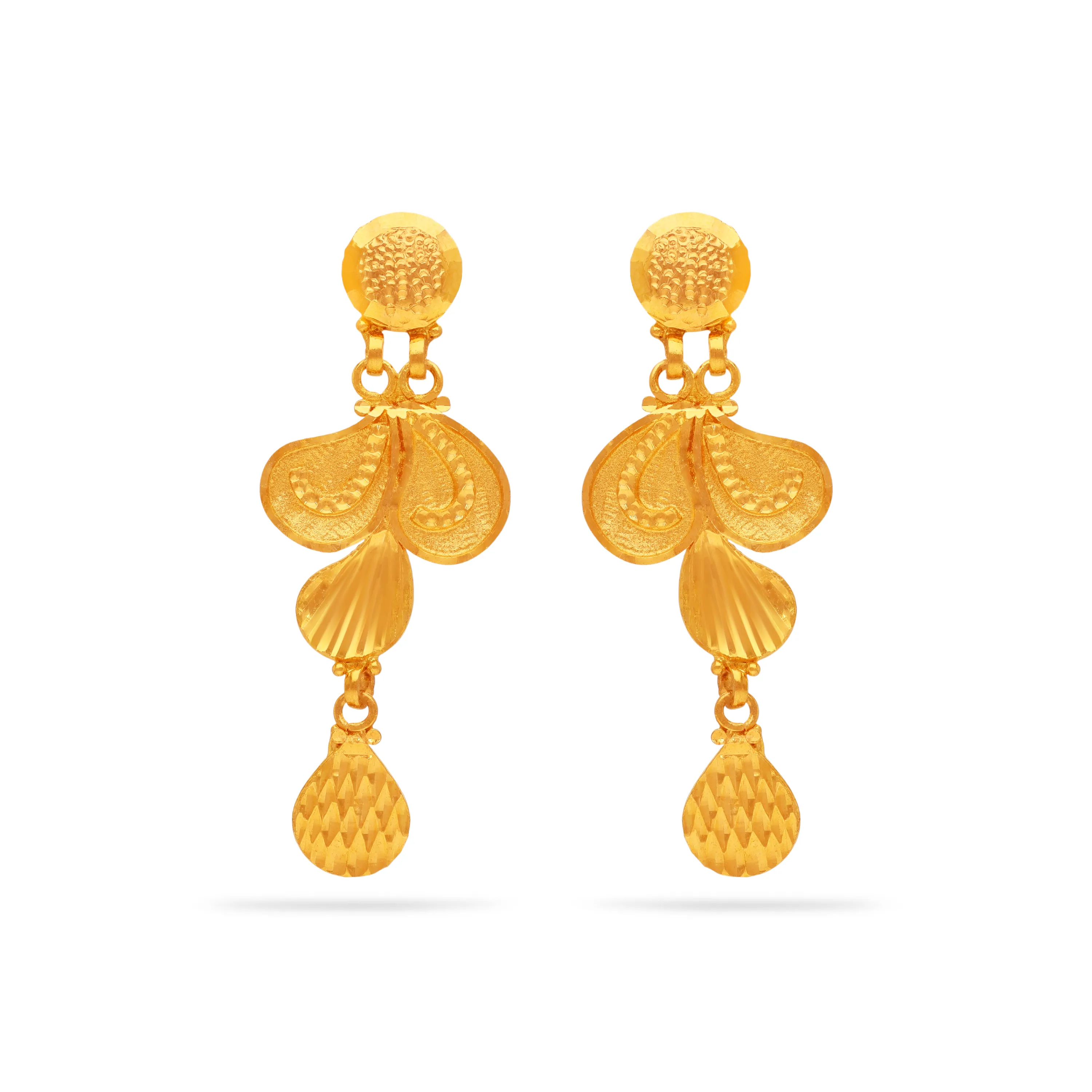 Classic Finely Detailed And Crafted 22KT Gold Studs