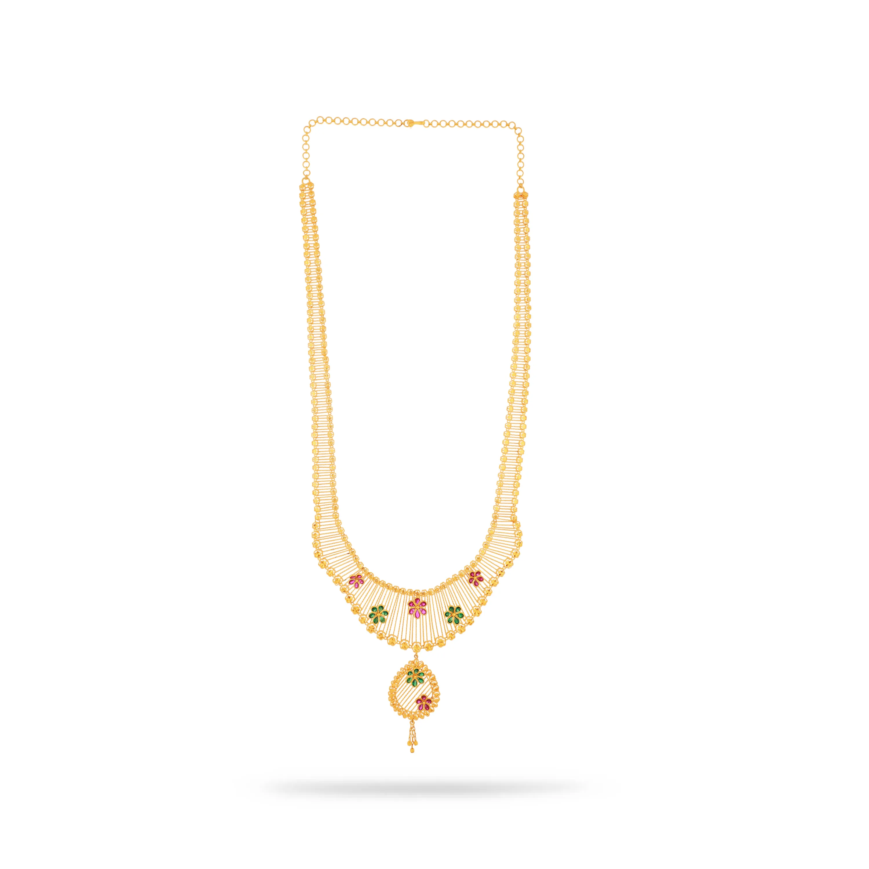 Studded And Detailed 22KT Gold Haaram For Women