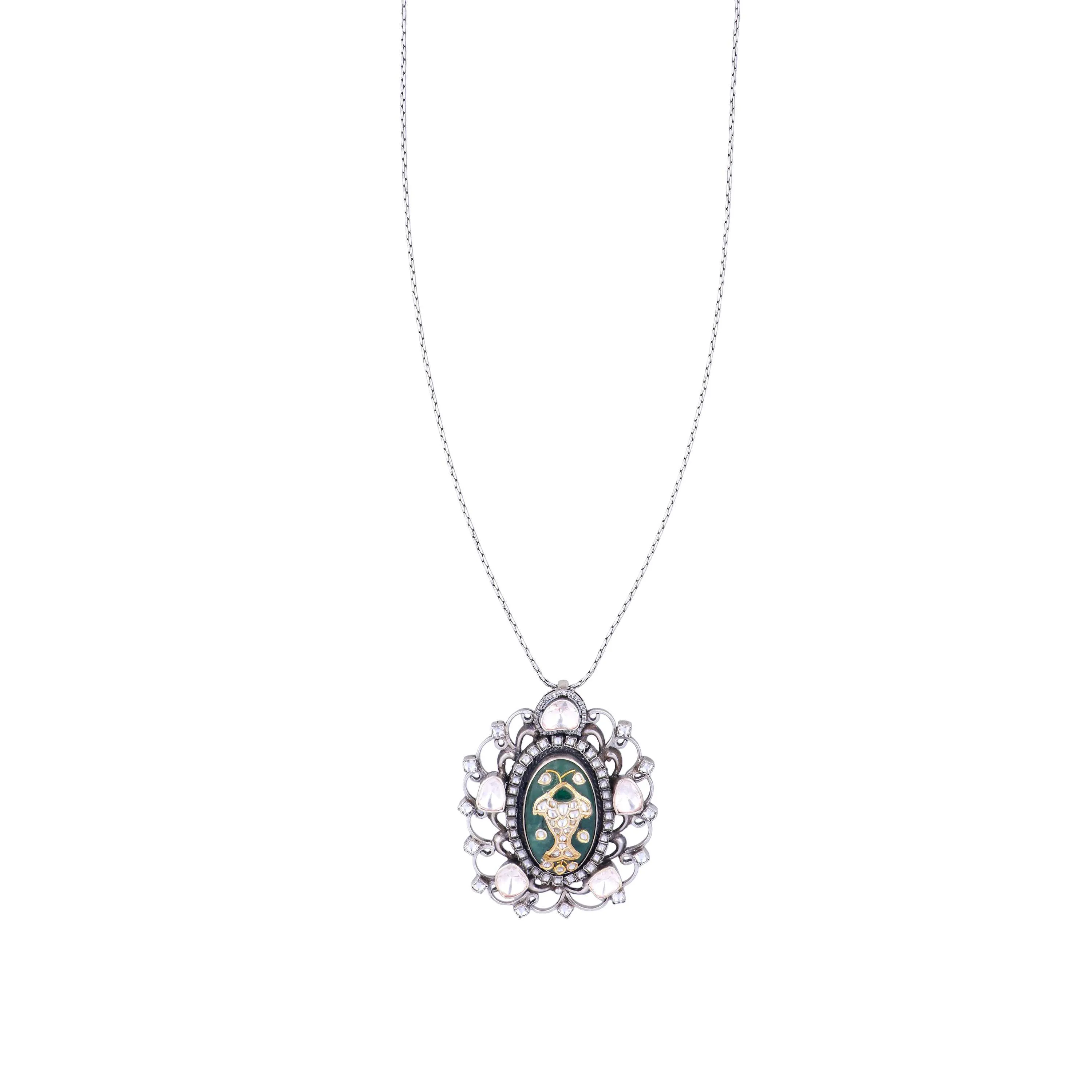 One Of Its Kind Finely Detailed  Silver Necklace