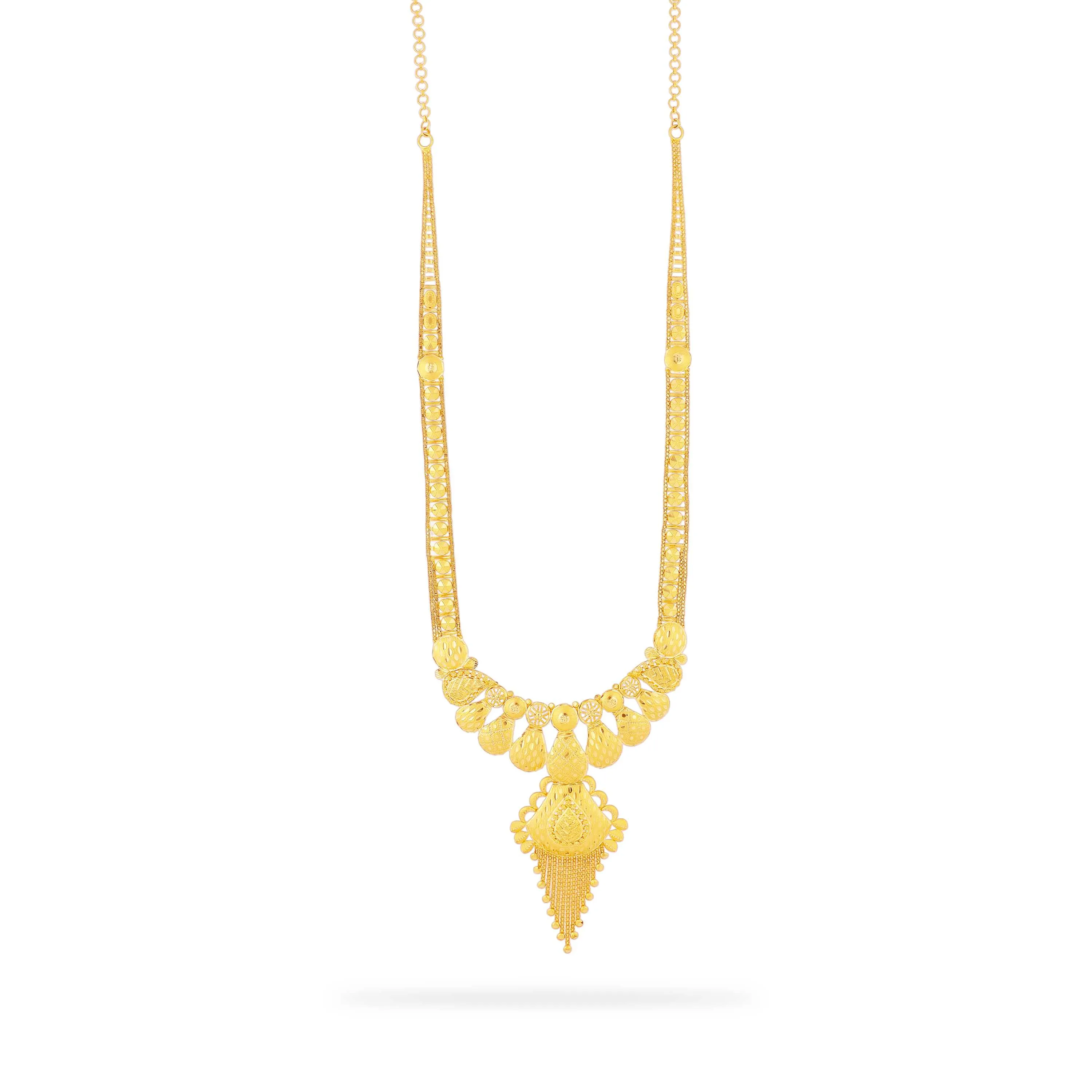 Traditionally Crafted Bombay Pattern 22KT Gold Haaram