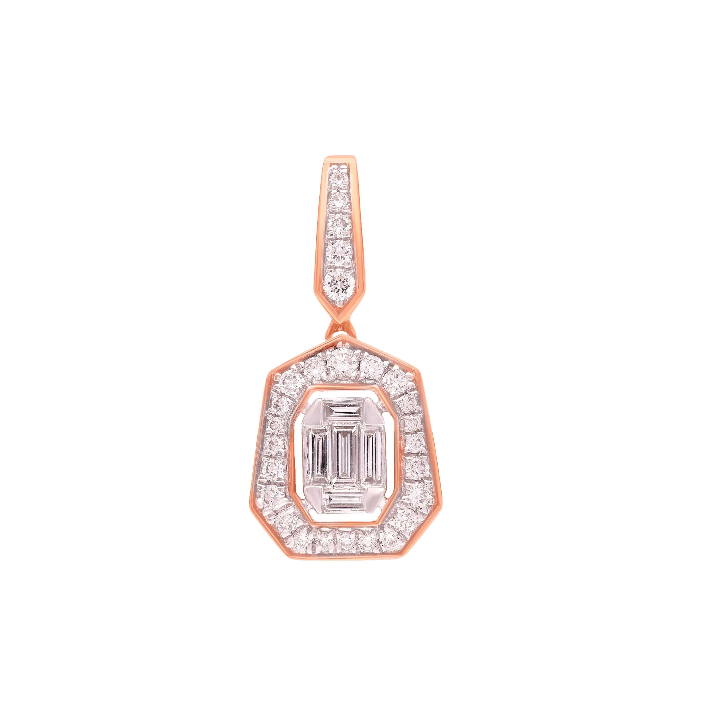 Gorgeously Detailed And Diamond Studded 18KT Rose Gold Locket