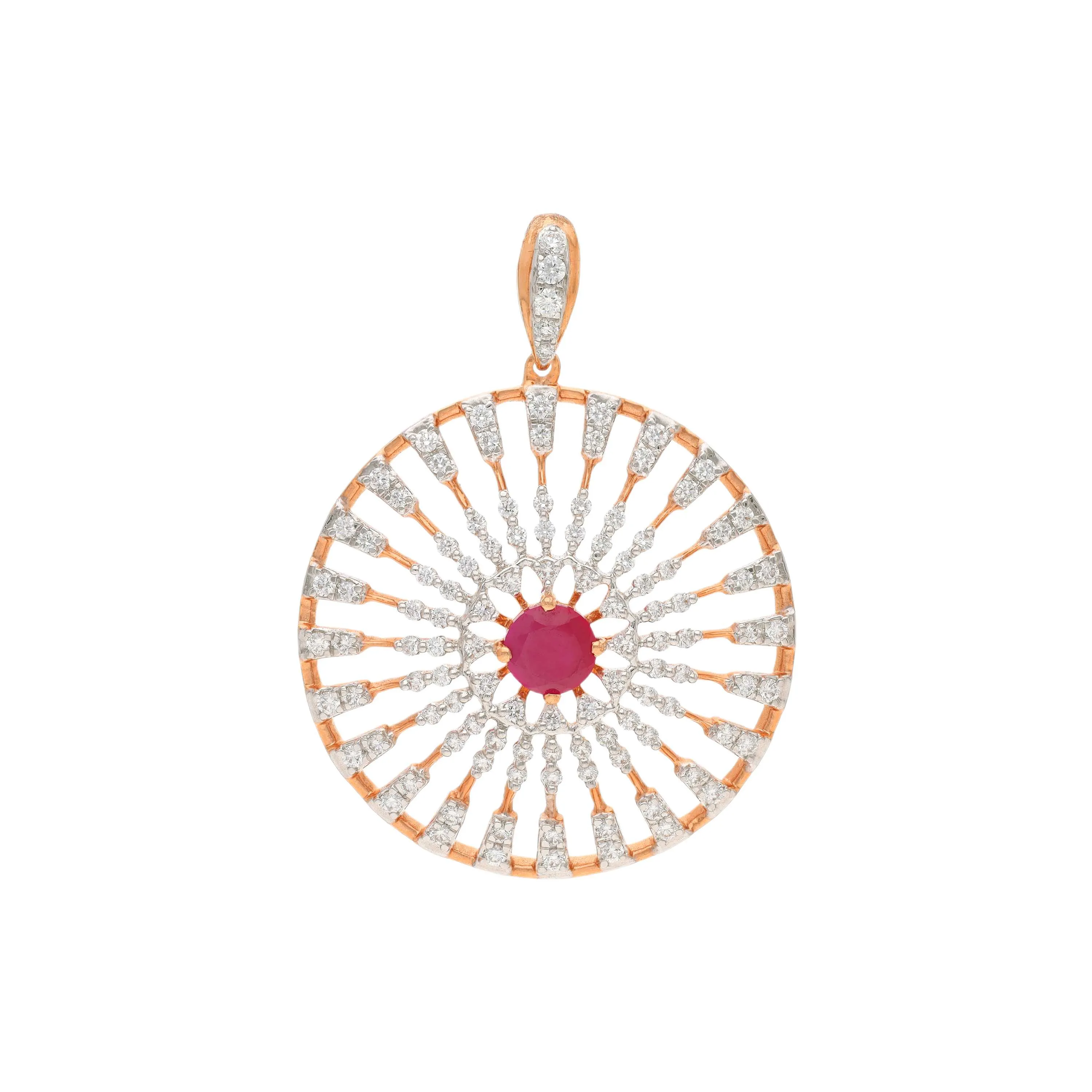 Glamorously Detailed And Diamond Studded 18KT Rose Gold Locket
