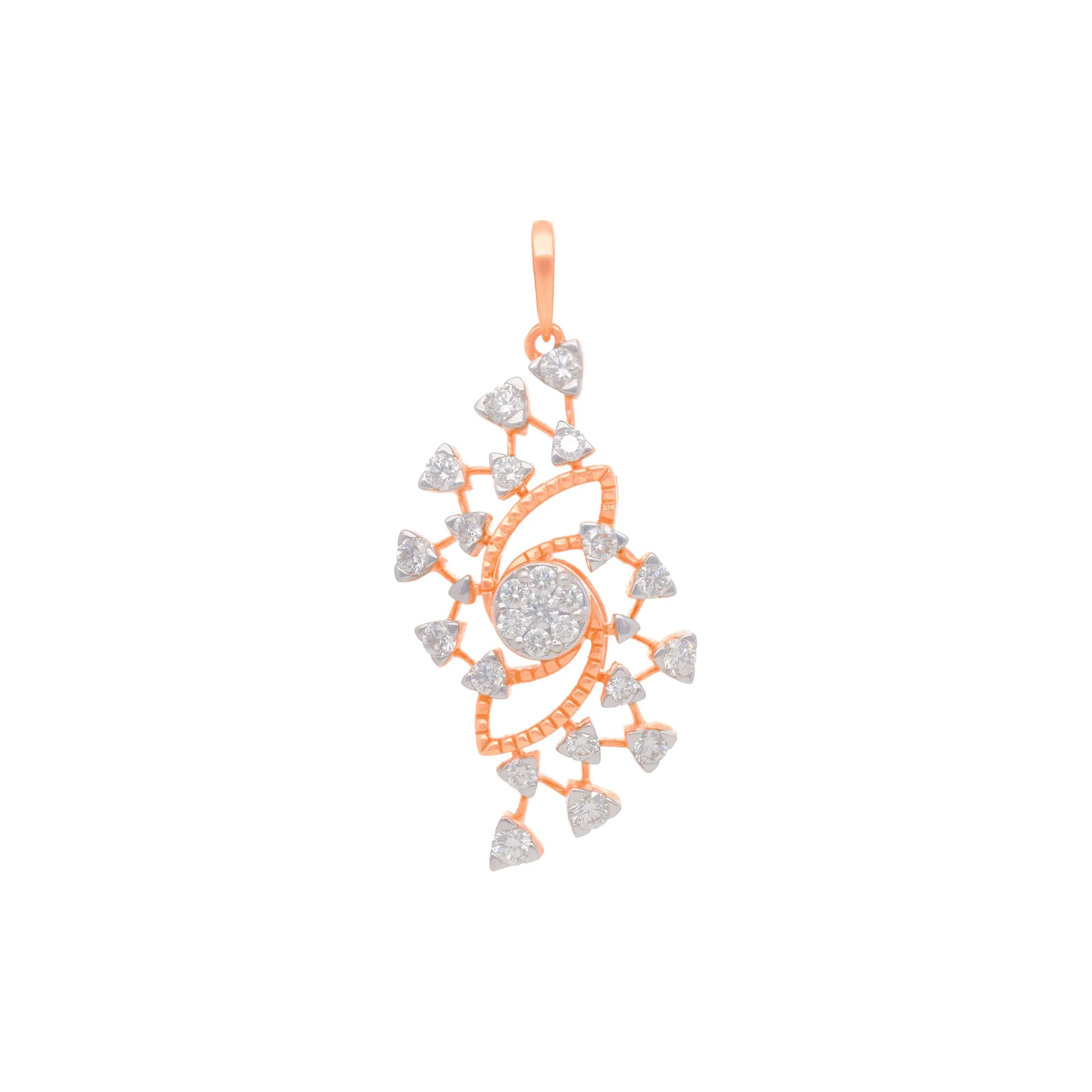 Glamorously Detailed And Diamond Studded 18KT Rose Gold Locket