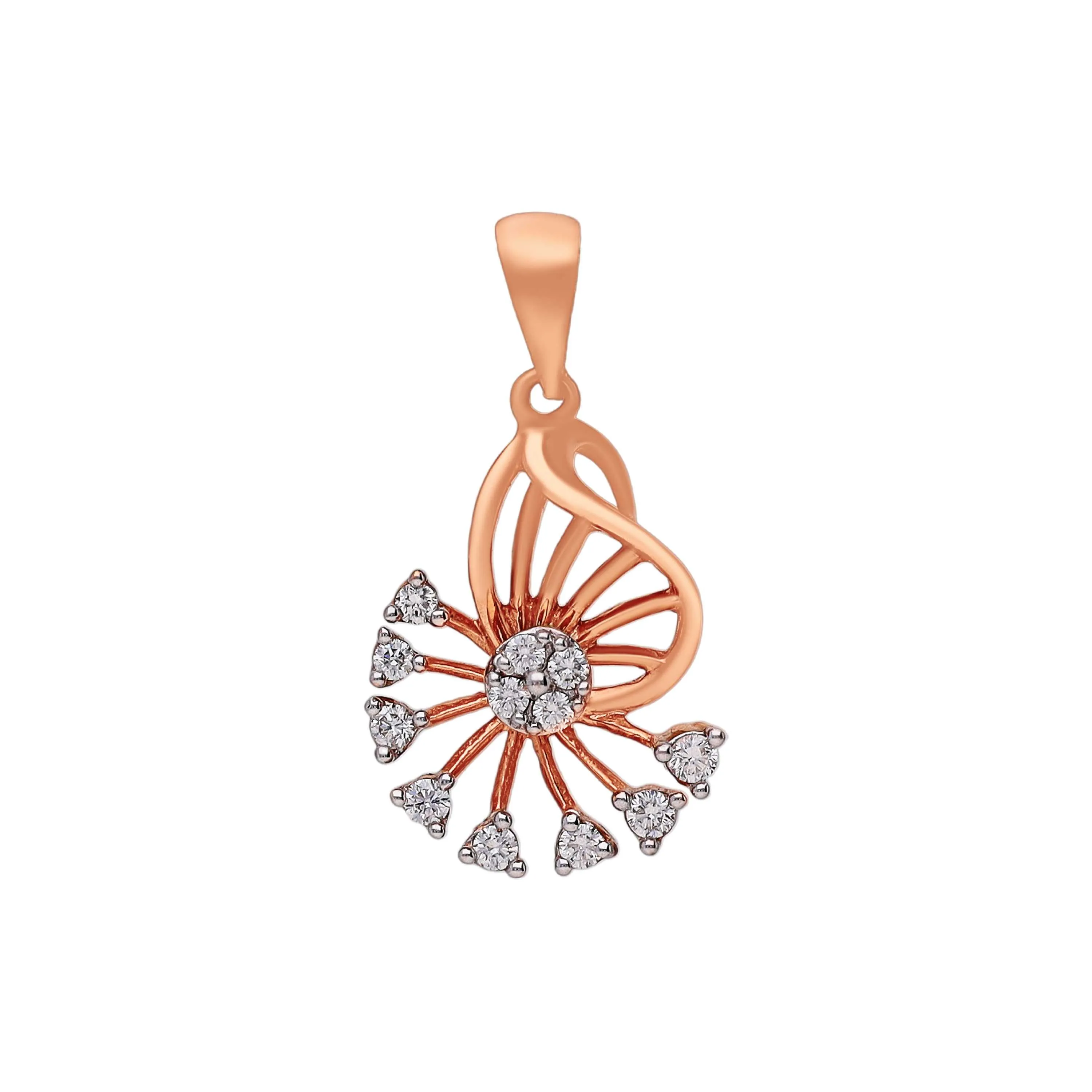 Charmingly Detailed And Diamond Studded 18KT Rose Gold Locket