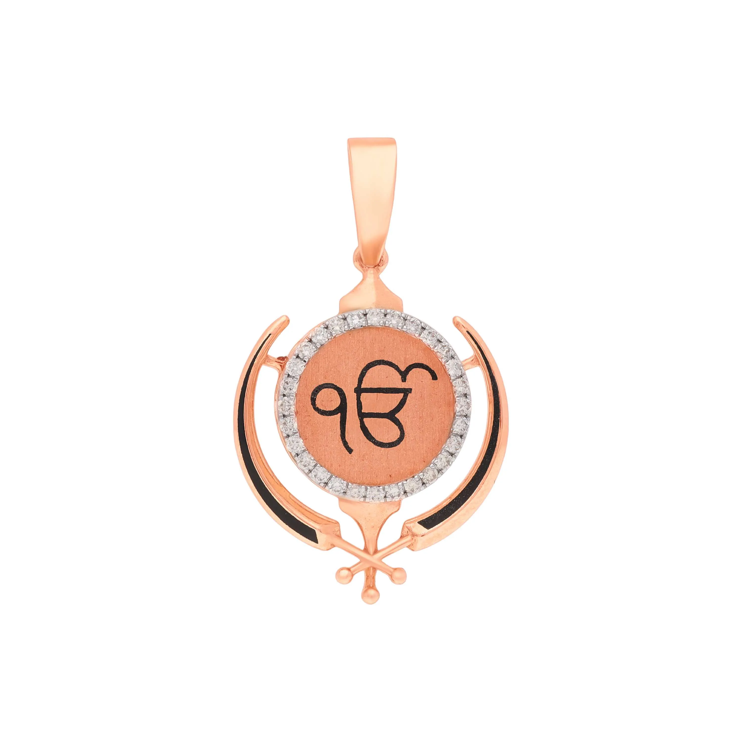 Charmingly Detailed And Diamond Studded 18KT Rose Gold Locket