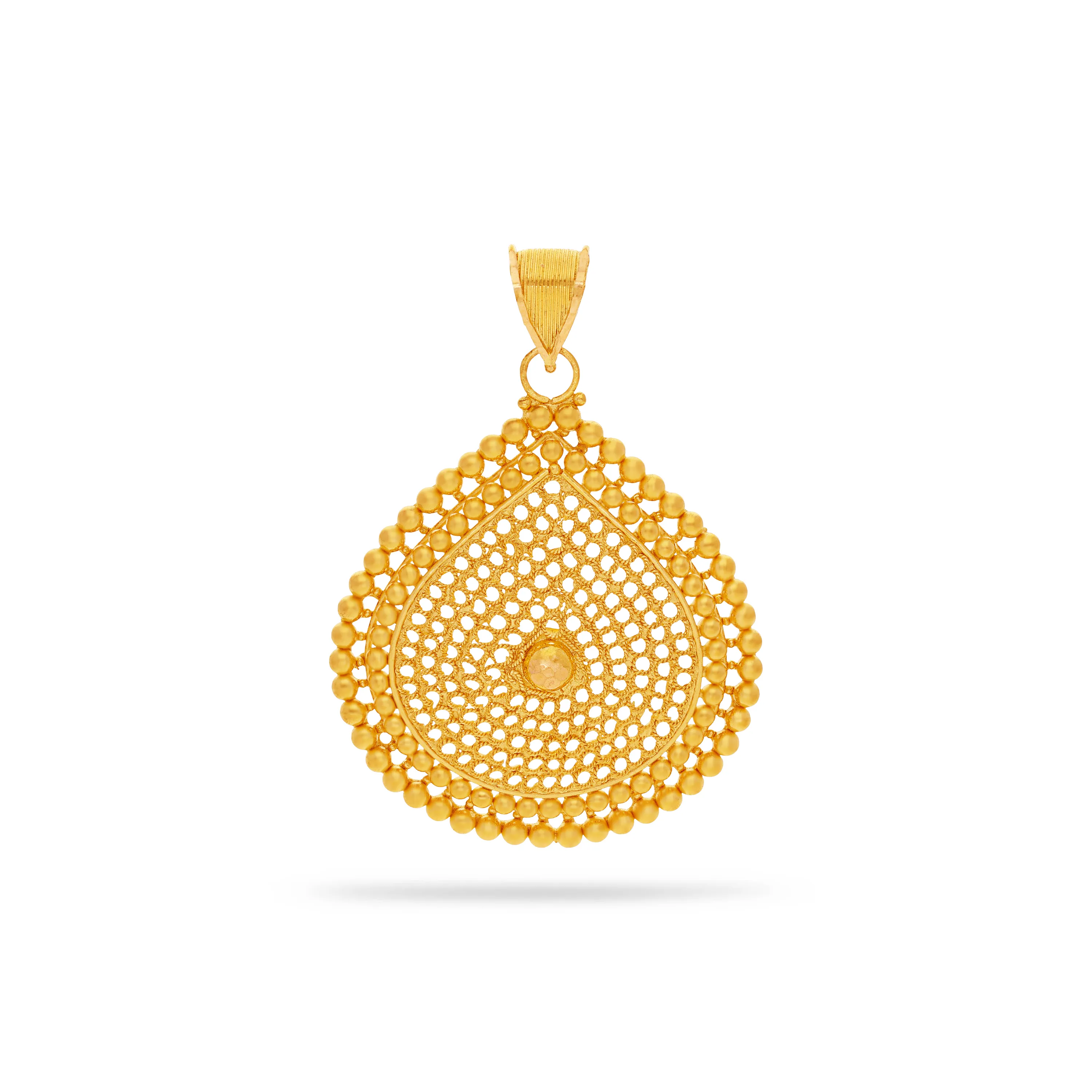 Matte Finished And Detailed 22KT Gold Locket