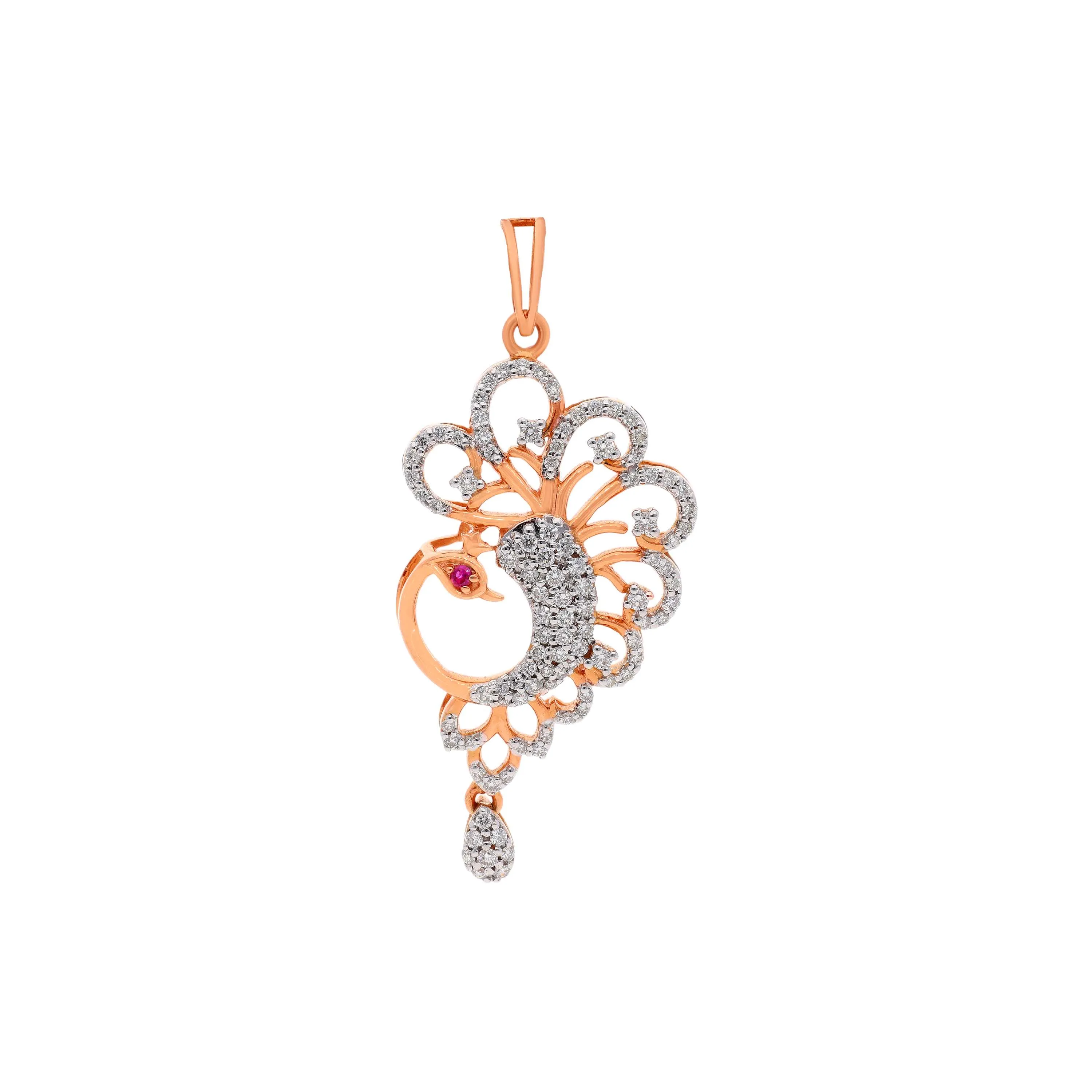 Glamorously Detailed And Diamond Studded 18KT Rose Gold Locket