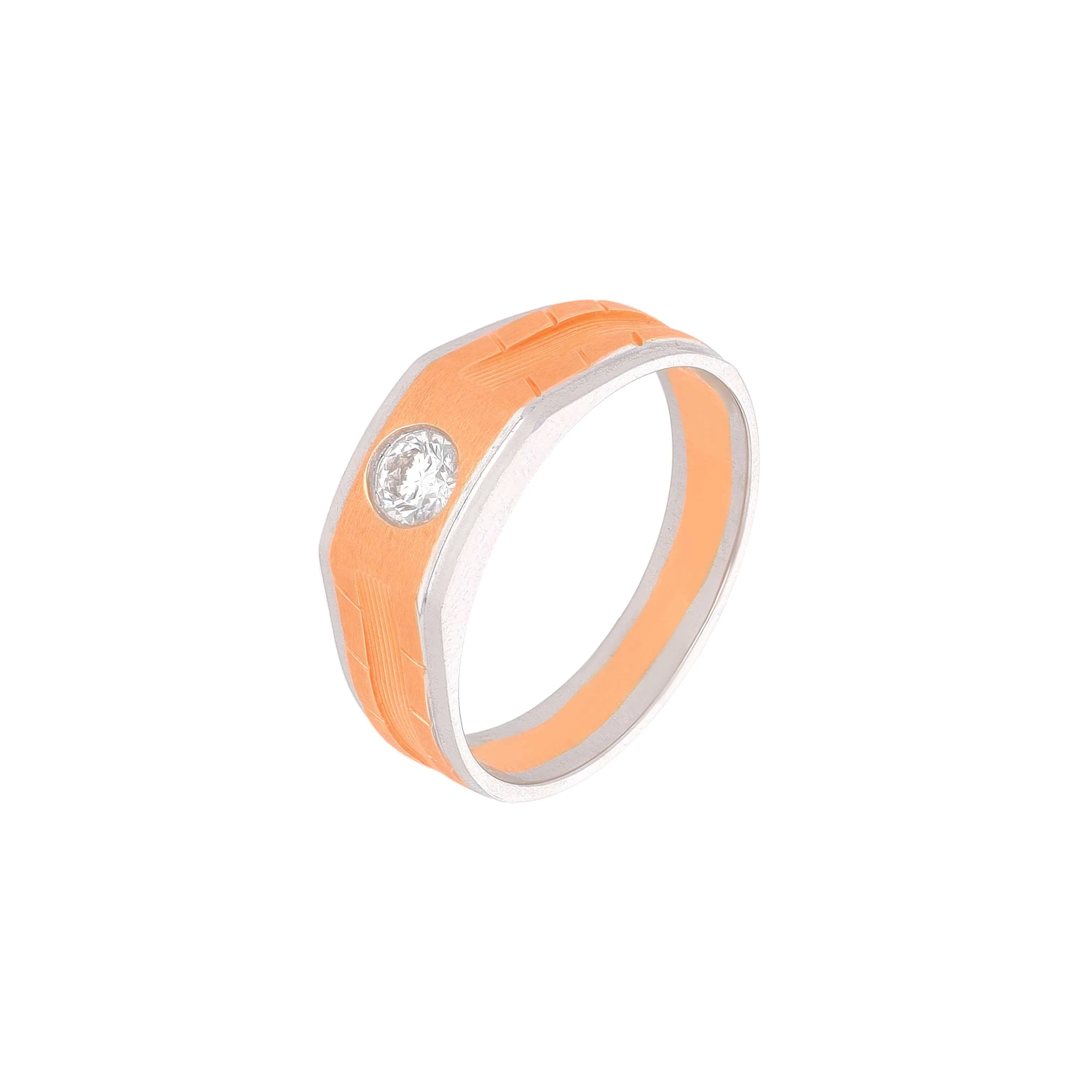 Glamorously Detailed And Diamond Studded 18KT Rose Gold Ring