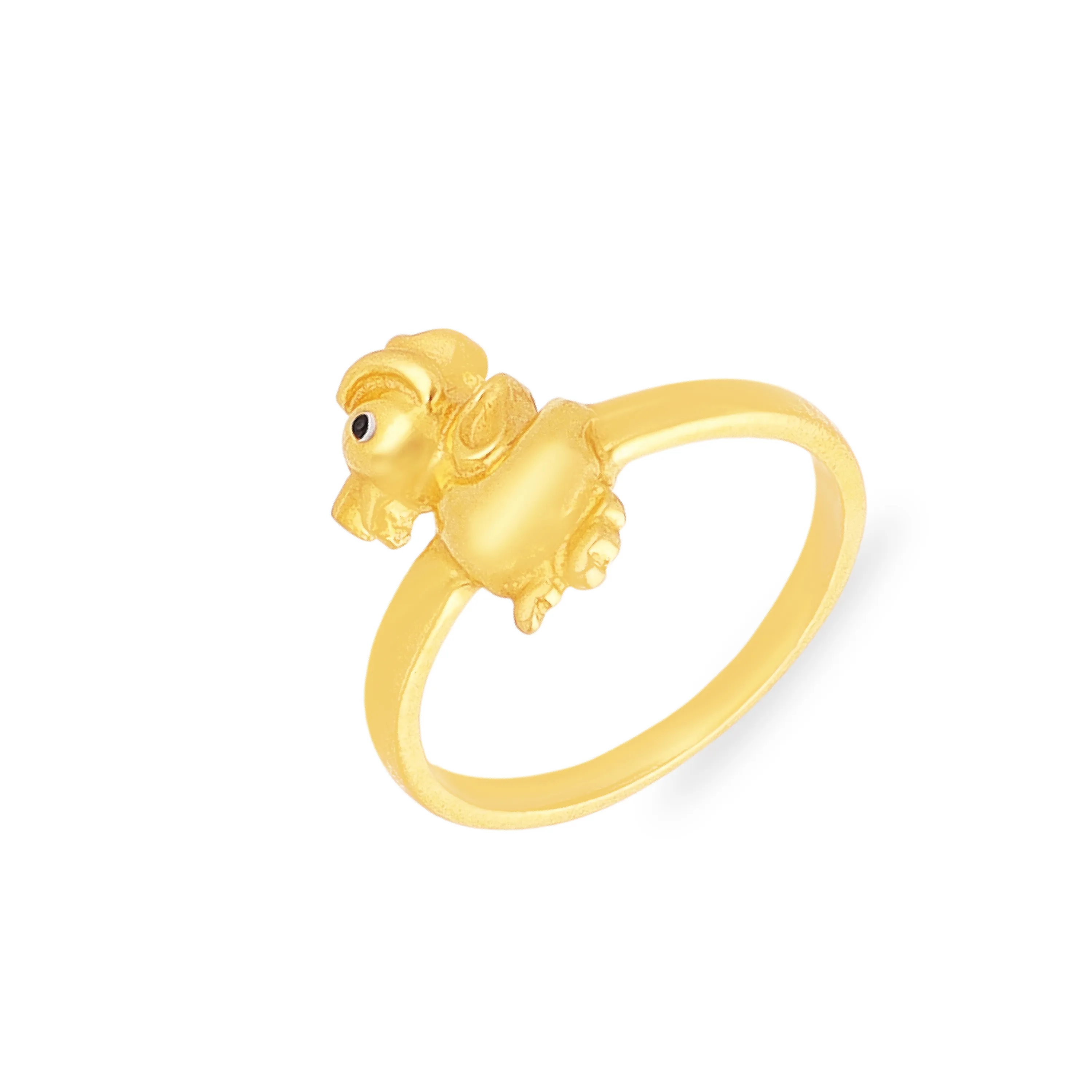 Enamel Worked And Detailed 22KT Gold Baby Ring