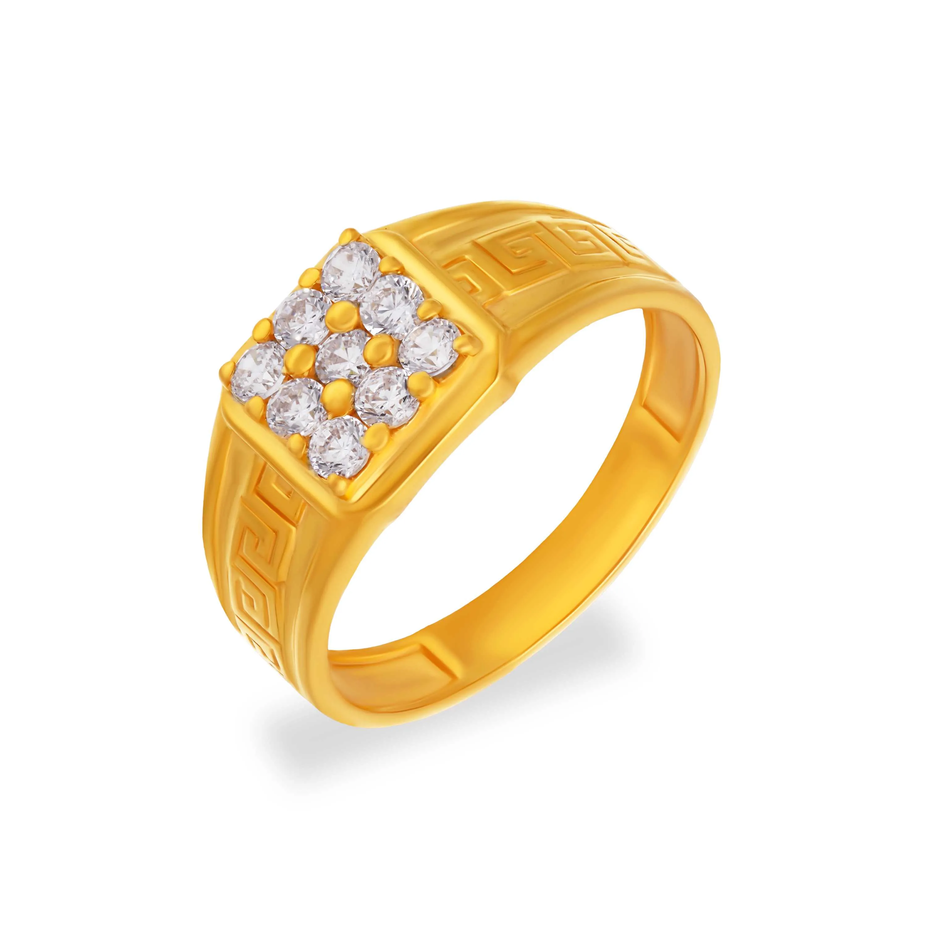 Premium Studded 22KT Gold Casual Wear Ring