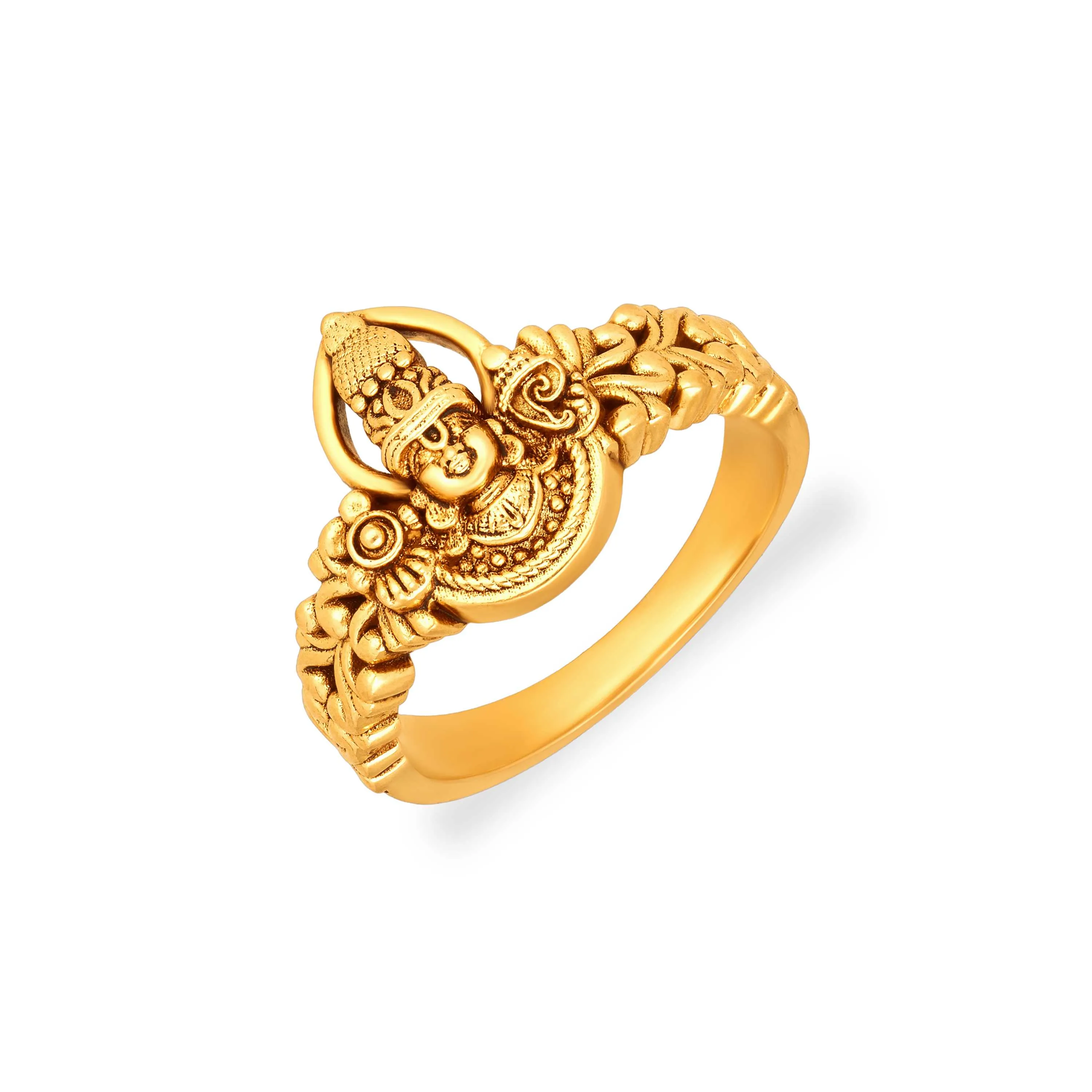 Divinely Detailed Lord Venkateshwara 22KT Gold Ring For Men